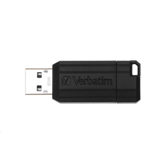Obrázek VERBATIM Flash Disk 64 GB USB 2.0 Store 'n' Go PinStripe, černá