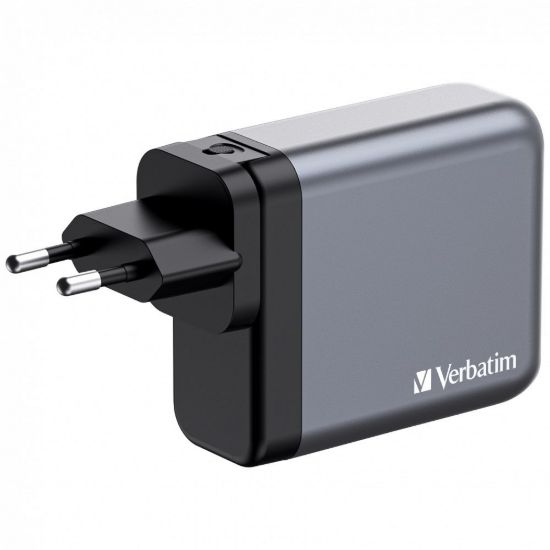 Obrázek VERBATIM GaN Nabíječka do sítě GNC- 140, 140 W, 3x USB- C, 1x USB