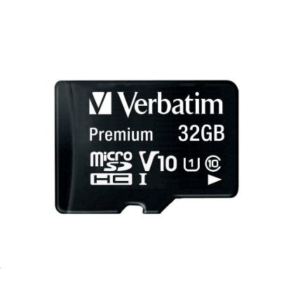 Obrázek VERBATIM MicroSDHC karta 32 GB Premium, U1 + SD adaptér