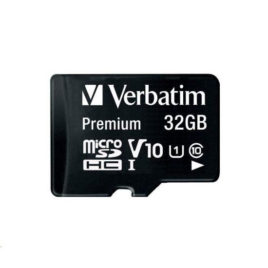 Obrázek VERBATIM MicroSDHC karta 32 GB Premium, U1 + SD adaptér