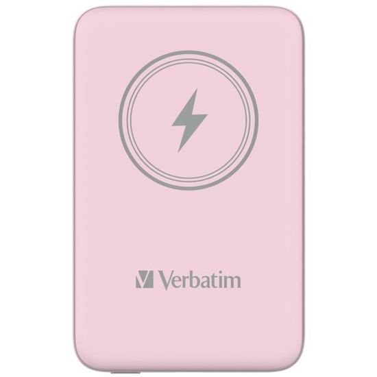 Obrázek VERBATIM Powerbanka Charge 'n' Go, Magnetická, 10000 mAh, USB- C, Růžová