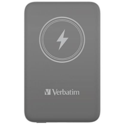 Obrázek VERBATIM Powerbanka Charge 'n' Go, Magnetická, 10000 mAh, USB- C, Šedá