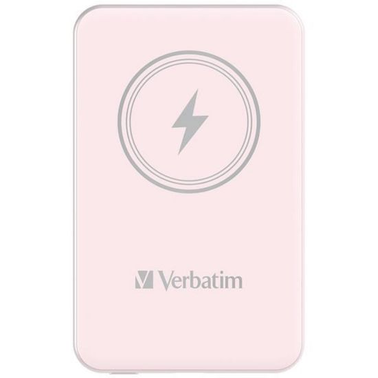 Obrázek VERBATIM Powerbanka Charge 'n' Go, Magnetická, 5000 mAh, USB- C, Růžová