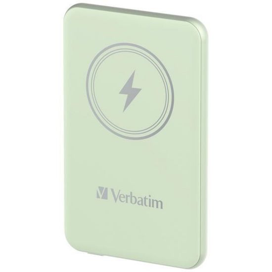 Obrázek VERBATIM Powerbanka Charge 'n' Go, Magnetická, 5000 mAh, USB- C, Zelená
