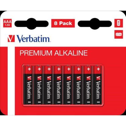 Obrázek VERBATIM Alkalické baterie AAA, 8 PACK , LR03