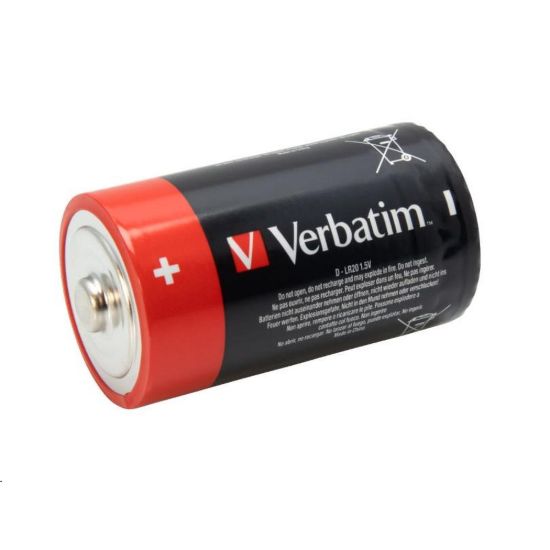 Obrázek VERBATIM Alkalické baterie D, 2 PACK / LR20