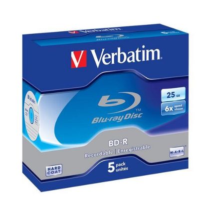 Obrázek VERBATIM BD- R SL(5- pack)Blu- Ray/ Jewel/ 6x/ 25 GB