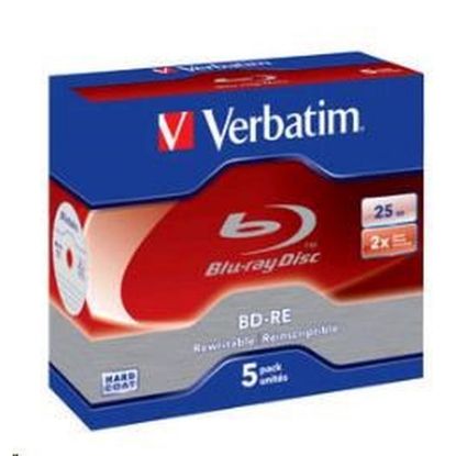 Obrázek VERBATIM BD- RE(5- pack)Blu- Ray/ Jewel/ 2x/ 25 GB