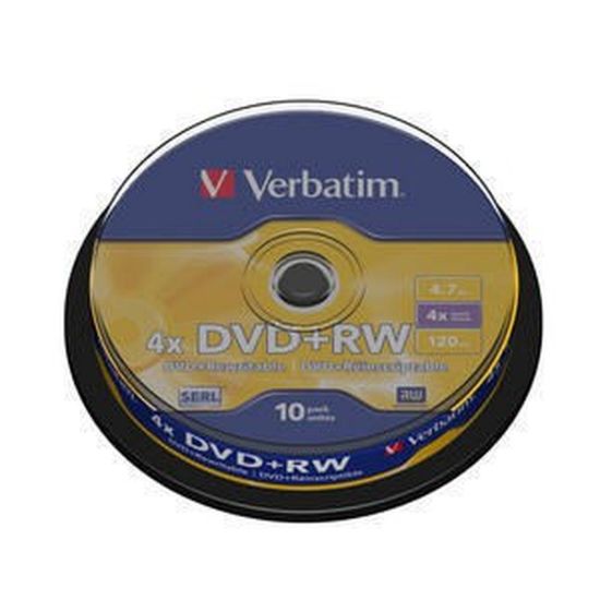 Obrázek VERBATIM DVD+RW(10- Pack)Spindle4x/ DLP/ 4.7 GB