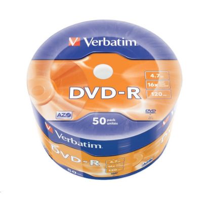 Obrázek VERBATIM DVD- R (50- Pack) 16x WRAP 4.7 GB MATT