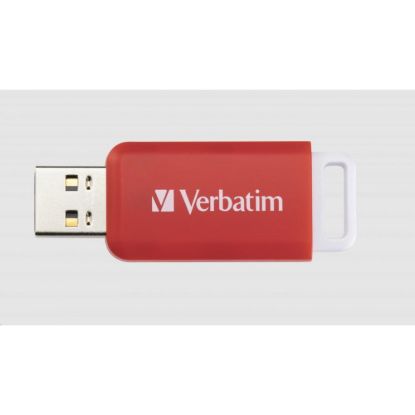 Obrázek VERBATIM Flash Disk 16 GB DataBar USB 2.0 Drive, červená