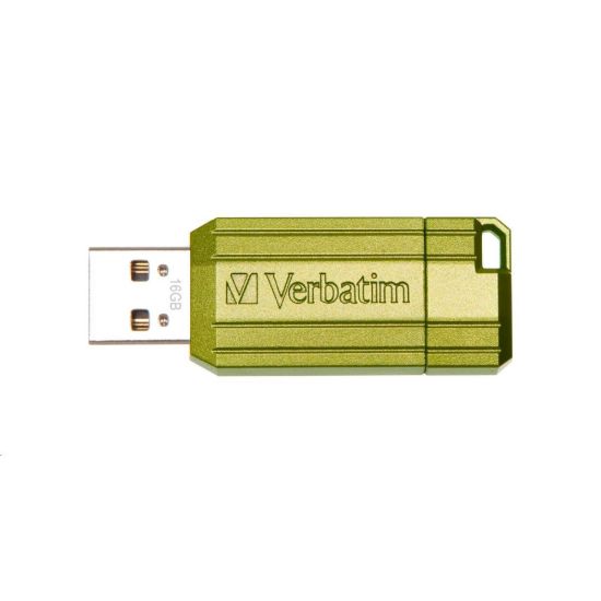 Obrázek VERBATIM Flash Disk 16 GB Store 'n' Go PinStripe, eukalyptově zelená