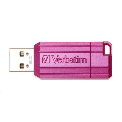 Obrázek VERBATIM Flash Disk 32 GB Hi- Speed Store 'n' Go, Pinstripe, USB 2.0, Hot růžová