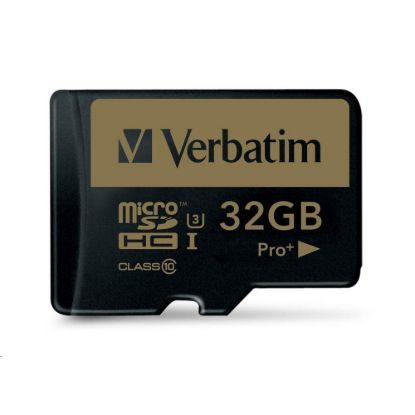 Obrázek VERBATIM MicroSDHC karta 32 GB PRO+ Class 10, UHS 1 (R: 90/ W: 80 MB/ s)