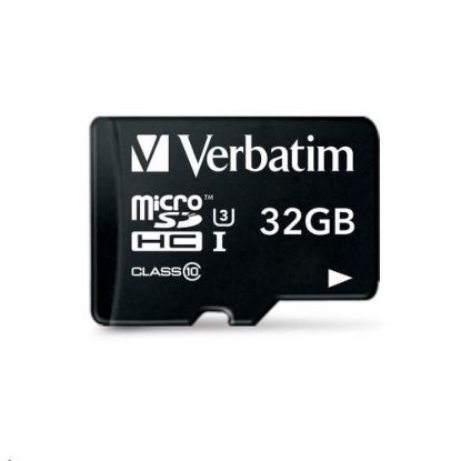 Obrázek VERBATIM MicroSDHC karta 32 GB Pro, U3 + adaptér