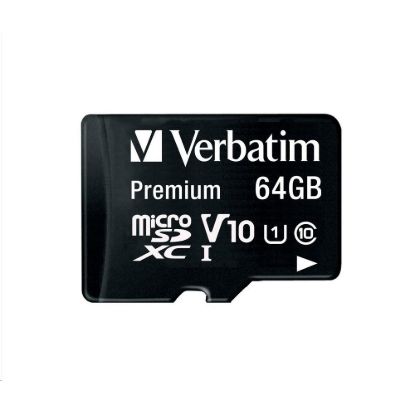 Obrázek VERBATIM MicroSDXC karta 64 GB Premium, U1 + adaptér