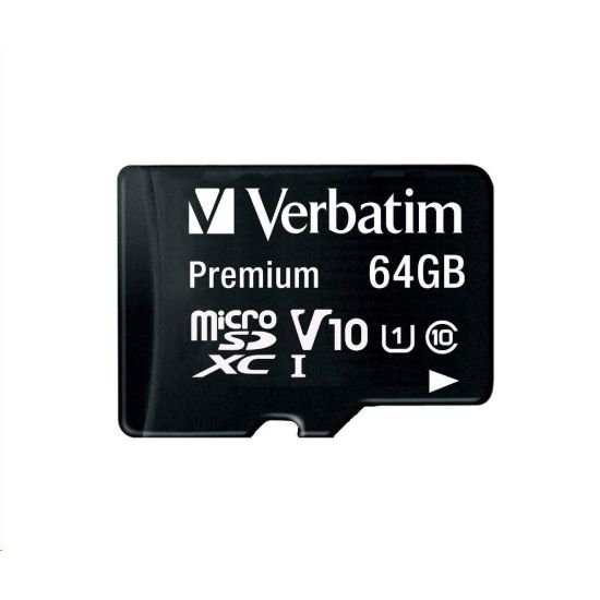 Obrázek VERBATIM MicroSDXC karta 64 GB Premium, U1 + adaptér
