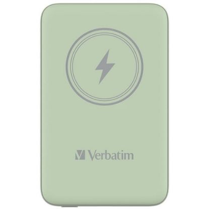 Obrázek VERBATIM Powerbanka Charge 'n' Go, Magnetická, 10000 mAh, USB- C, Zelená