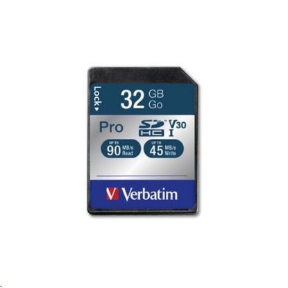 Obrázek VERBATIM SDHC karta 32 GB Pro, U3, V30