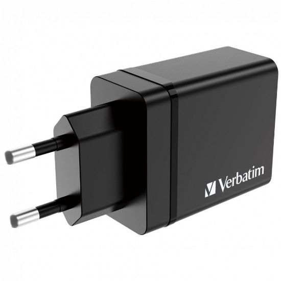 Obrázek VERBATIM Univerzální adaptér nabíječka CHR- 30EU2, 30 W, 1x USB- C, 3x USB černá