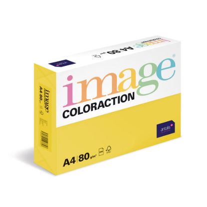 Obrázek Antalis Papír Image Coloraction Sevilla - sytá žlutá (IG50) A4 (80g/ 100ks)