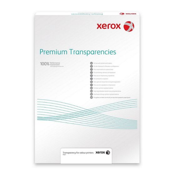 Obrázek Xerox Papír Transparentní fólie - 100m A4 - oddělitelný pásek 14mm (100 listů, A4)