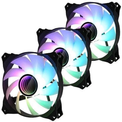 Obrázek Zalman sada 3 ks ventilátorů ZM- IF120 / 120mm / ARGB / 3- pin / bíločerná