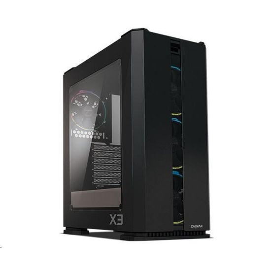 Obrázek ZALMAN skříň X3 Black, ATX bez zdroje, aRGB