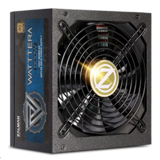 Obrázek ZALMAN zdroj WATTTERA ZM800- EBTII - 800 W 80+ Gold, 13, 5cm fan, modular