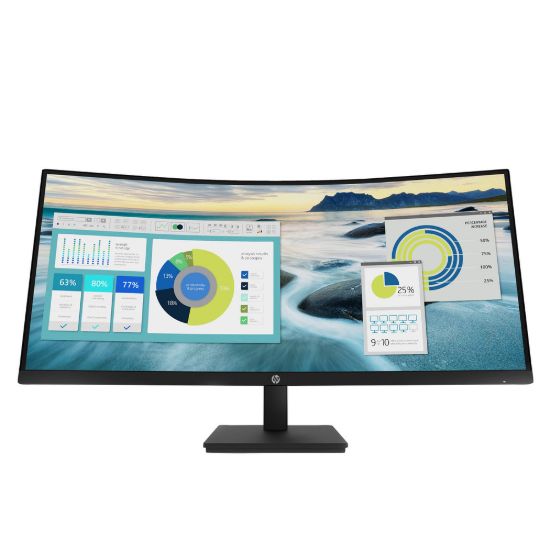 Obrázek HP LCD P34hc 34" Wide VA (3440 x 1440, 5 ms, 250 nits, 3500: 1, DP, HDMI, USB- C(DP, 65 W out), USB 3.2 4x, 3 w Repro