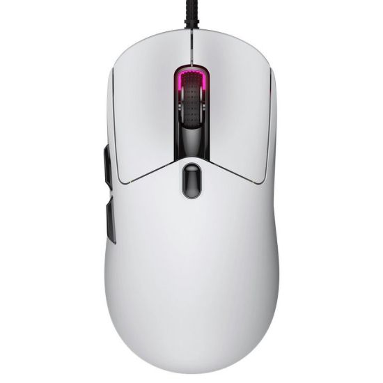 Obrázek COUGAR herní myš drátová MINOS NEO WHITE, 6 tl., čip PixArt 3327, 6000dpi, 220 IPS, 63g, USB-A, Ultraflex kabel 1.8m