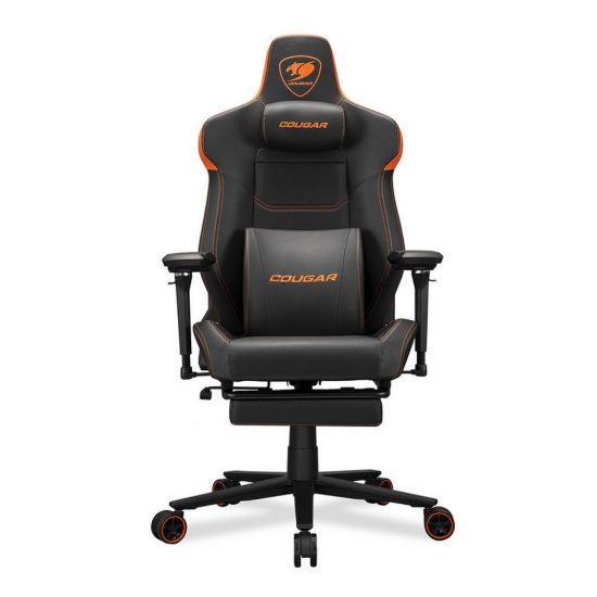 Obrázek COUGAR herní židle ARMOR EVO M - černá/oranžová - s podnožkou