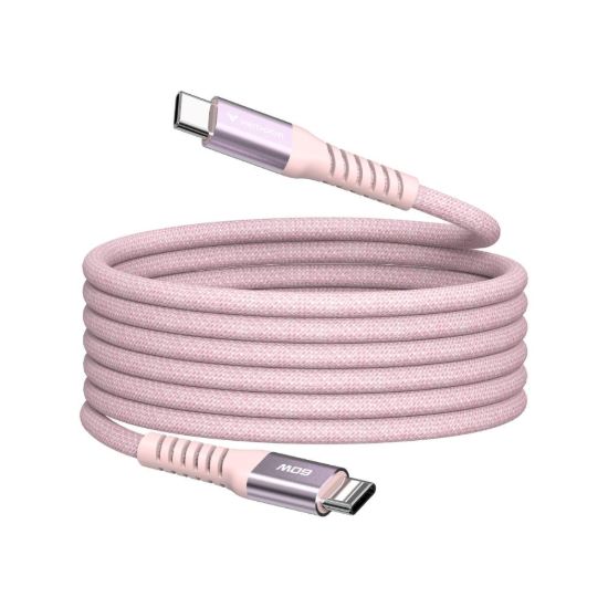 Obrázek VERBATIM Kabel USB- C Sync & Charge, 60 W, Magnetický, 120cm, růžová