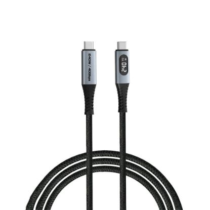 Obrázek VERBATIM Kabel USB4 Sync & Charge, 240 W, s displejem, 120cm