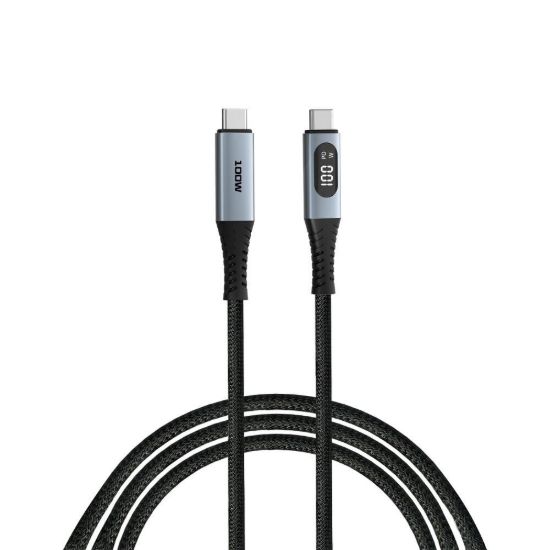 Obrázek VERBATIM Kabel USB- C Sync & Charge, 100 W, s displejem, 120cm