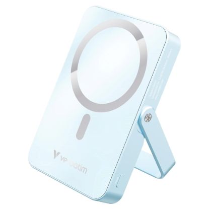 Obrázek VERBATIM Powerbanka Charge 'n' Go, Magnetická, 10000 mAh, USB- C, Stojánek, Modrá