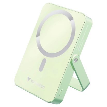 Obrázek VERBATIM Powerbanka Charge 'n' Go, Magnetická, 10000 mAh, USB- C, Stojánek, Zelená