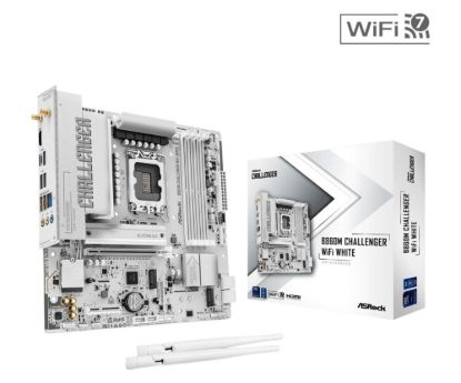 Obrázek ASRock MB Sc LGA1851 B860M Challenger WiFi WHITE, Intel B860, 4xDDR5, 1xHDMI, WiFi, mATX