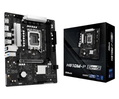 Obrázek ASRock MB Sc LGA1851 H810M- P Gen5, Intel H810, 2xDDR5, 1xDP, 1xHDMI, mATX