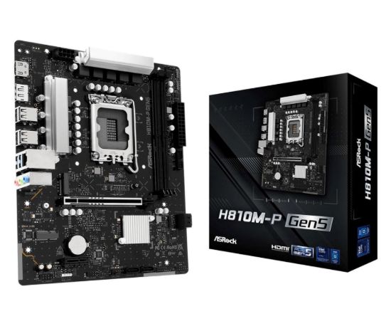 Obrázek ASRock MB Sc LGA1851 H810M- P Gen5, Intel H810, 2xDDR5, 1xDP, 1xHDMI, mATX