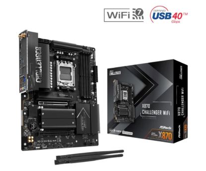 Obrázek ASRock MB Sc AM5 X870 Challenger WiFi, AMD X870, 4xDDR5, 1xHDMI, 2xUSB4, WiFi